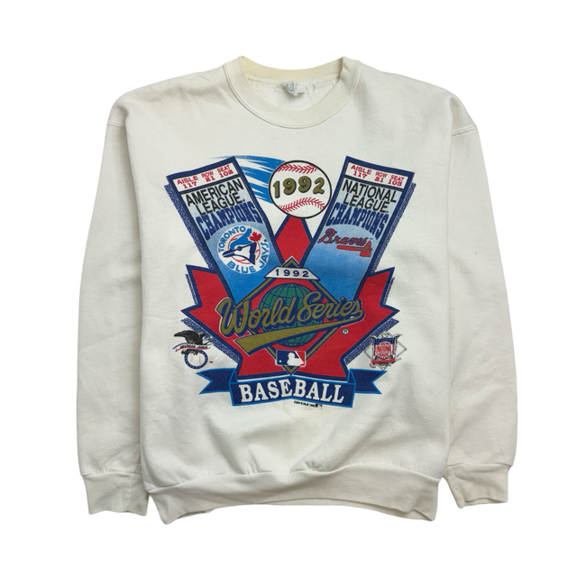 (M) Vintage '92 Toronto Blue Jays Sweatshirt White