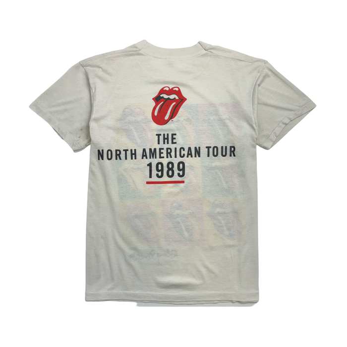 (S) Vintage '89 Rolling Stones North American Tour Tee White | Vitnage Clothing Store Canada