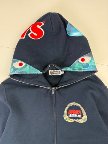 BAPE Jaws Shark Full Zip Sweater Navy (USED)