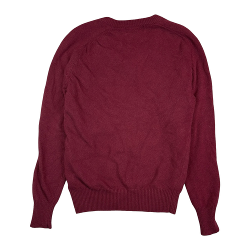 Women's Yves Saint Laurent Wool Knit Sweater Burgundy | Vintage Clothing Store Canada