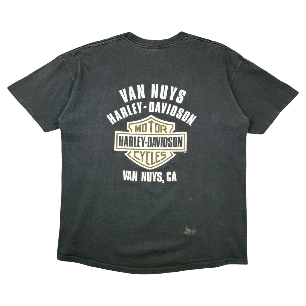 Vintage Harley Davidson Stained Glass Tee Black