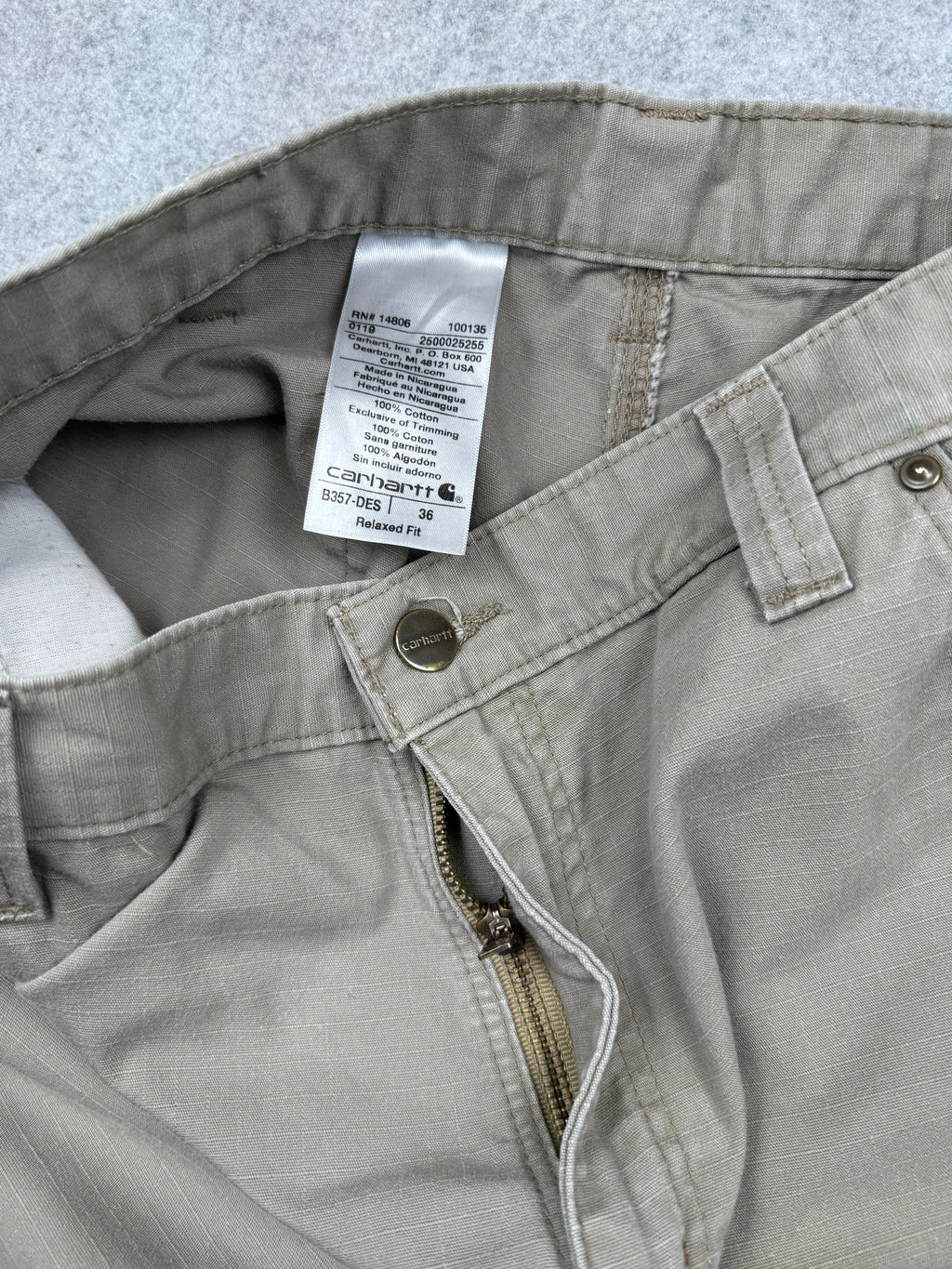 Vintage Carhartt Carpenter Cargo Shorts Desert Sage