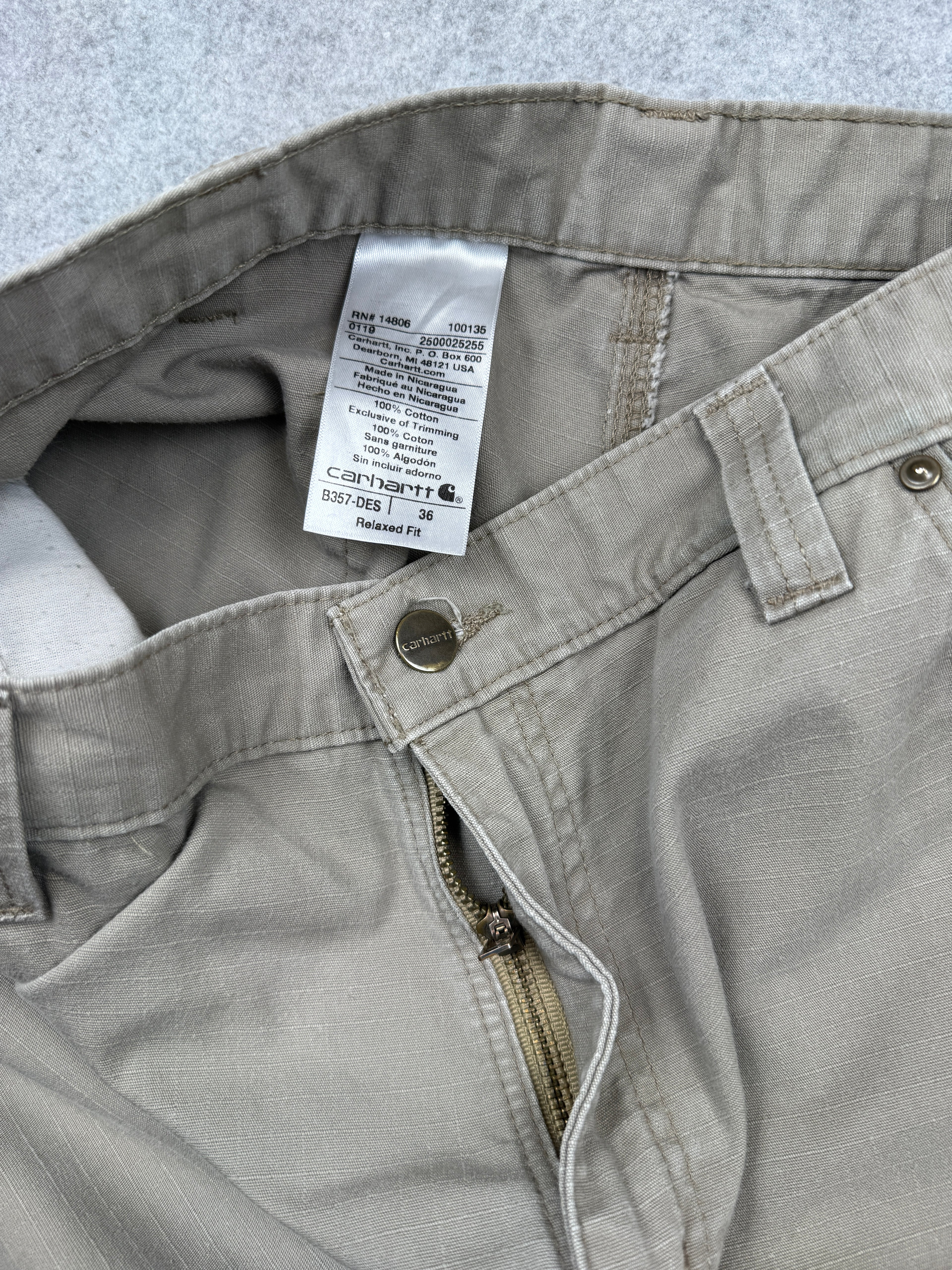 Vintage Carhartt Carpenter Cargo Shorts Desert Sage