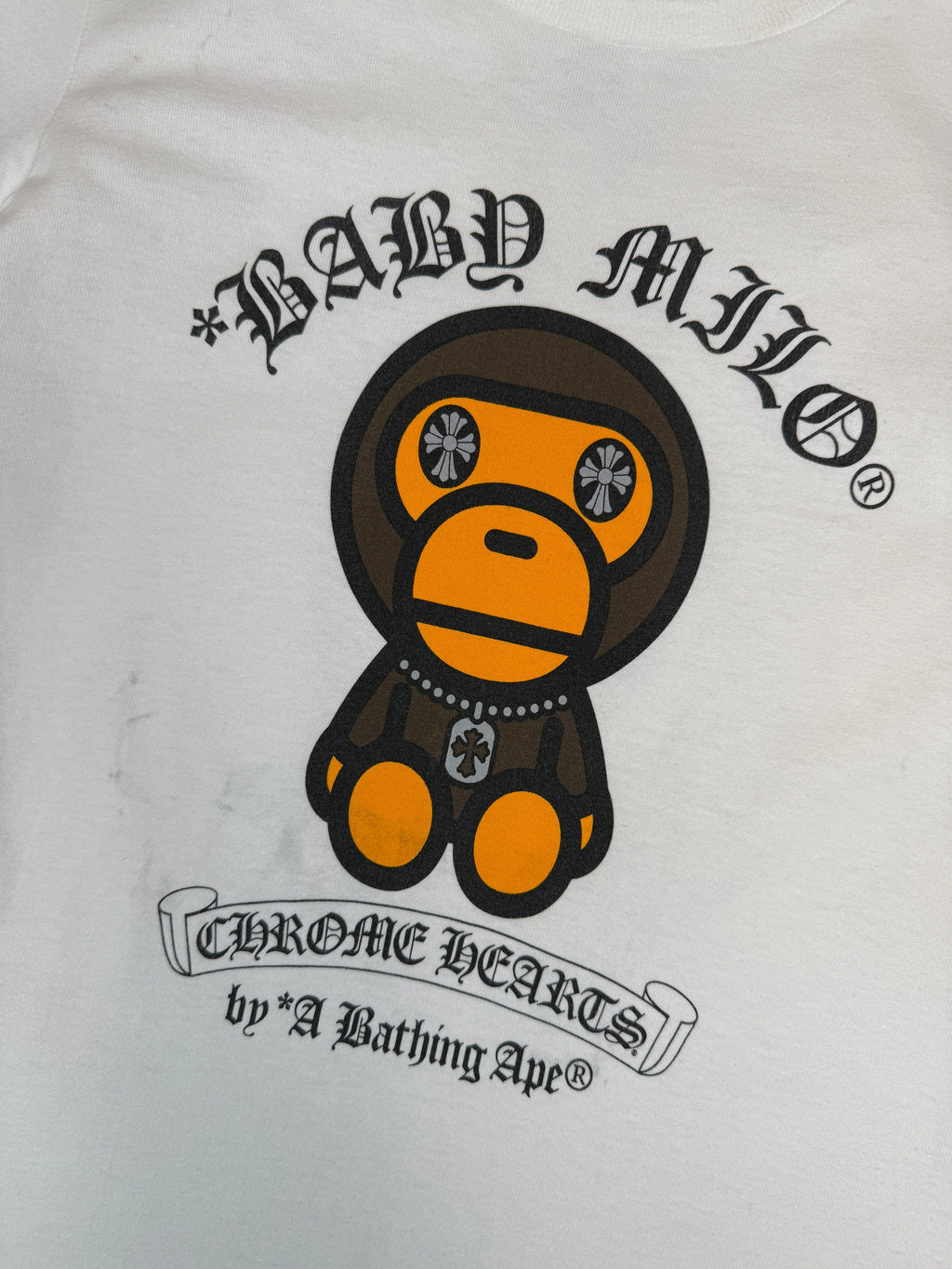 Women’s Chrome Hearts x BAPE Baby Milo Tee White