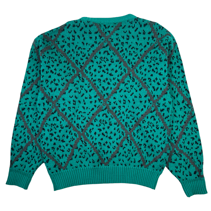 Womens Vintage Givenchy Diamonds Knit Sweater Dark Teal | Vitnage Clothing Store Canada