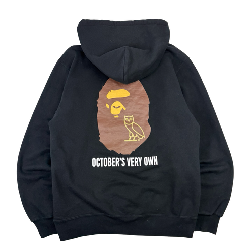 BAPE x OVO Pullover Hoodie Black (USED) | Vintage Clothing Store Canada
