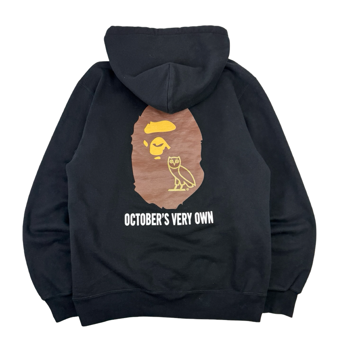 BAPE x OVO Pullover Hoodie Black (USED) | Vitnage Clothing Store Canada