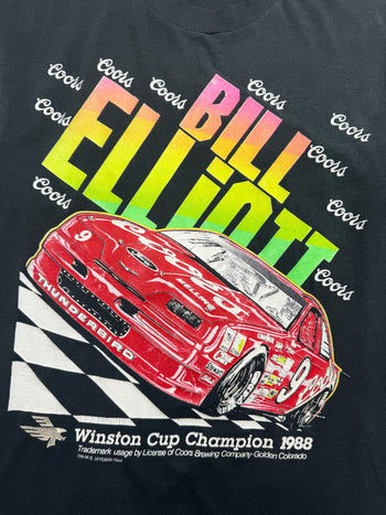 (S) Vintage '88 Bill Elliot Nascar Racing Tee Black