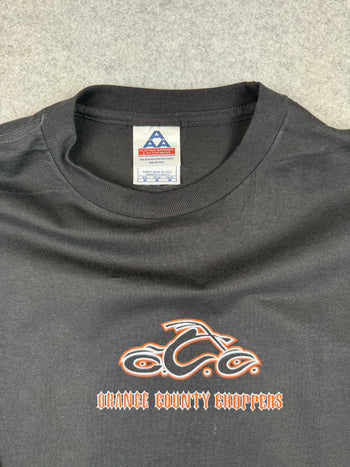Vintage Orange County Choppers Flame Sleeve L/S Tee Black/Orange