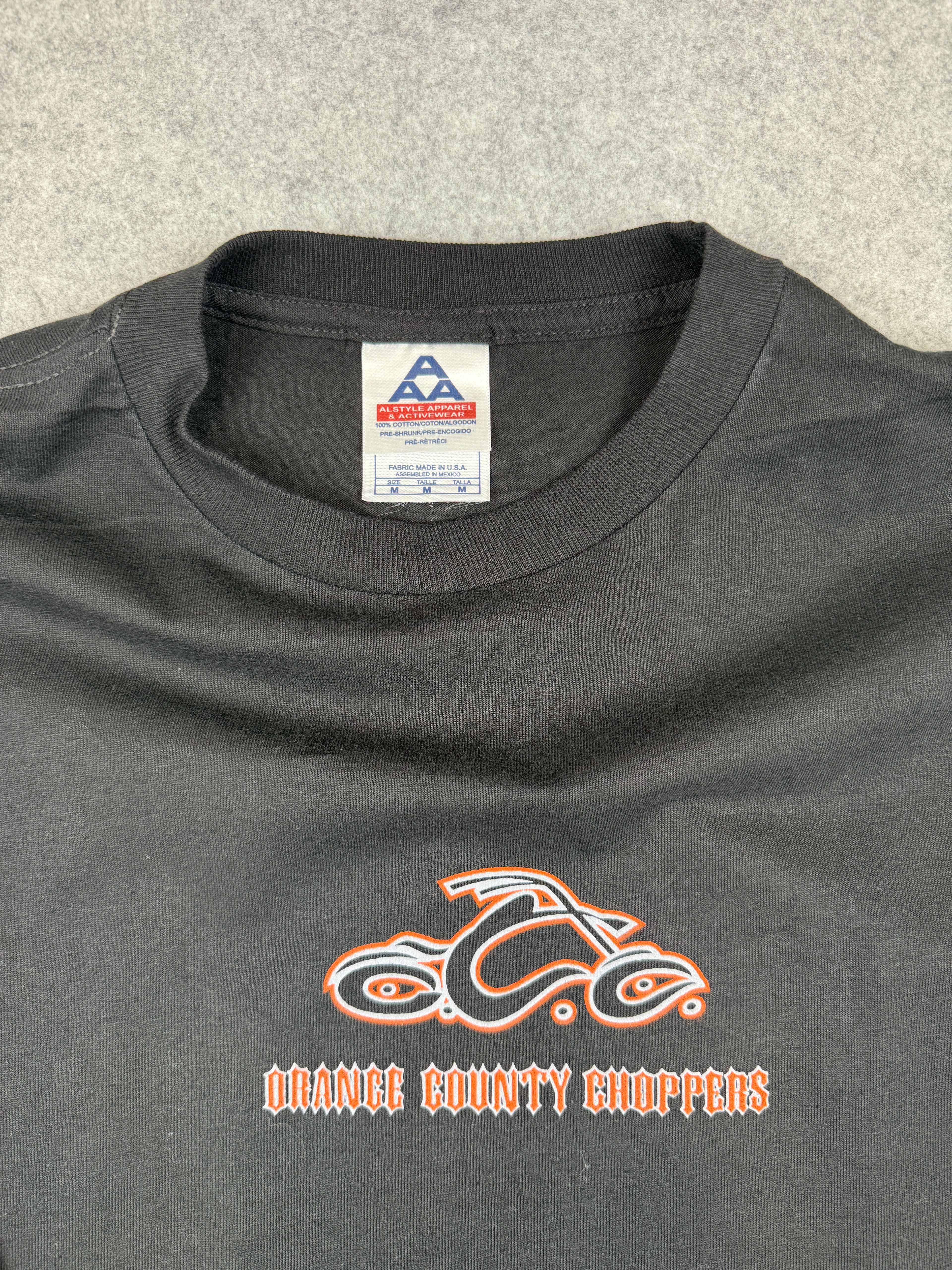 Vintage Orange County Choppers Flame Sleeve L/S Tee Black/Orange