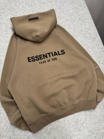 Essentials Fear Of God Pullover Hoodie Taupe SS21 (USED)