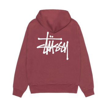 Stussy Basic Logo Hoodie Oxblood Red