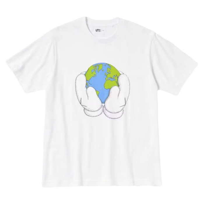 KAWS x Uniqlo Peace For All S/S Graphic Tee White | Vitnage Clothing Store Canada