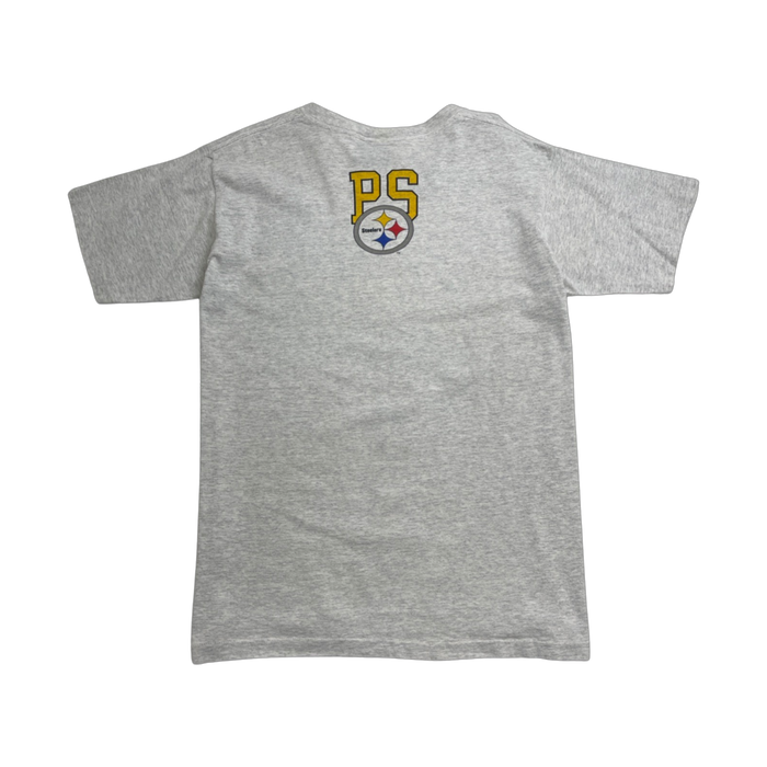 (M) Vintage '94 Pittsburgh Steelers Cross Print Tee Grey | Vitnage Clothing Store Canada