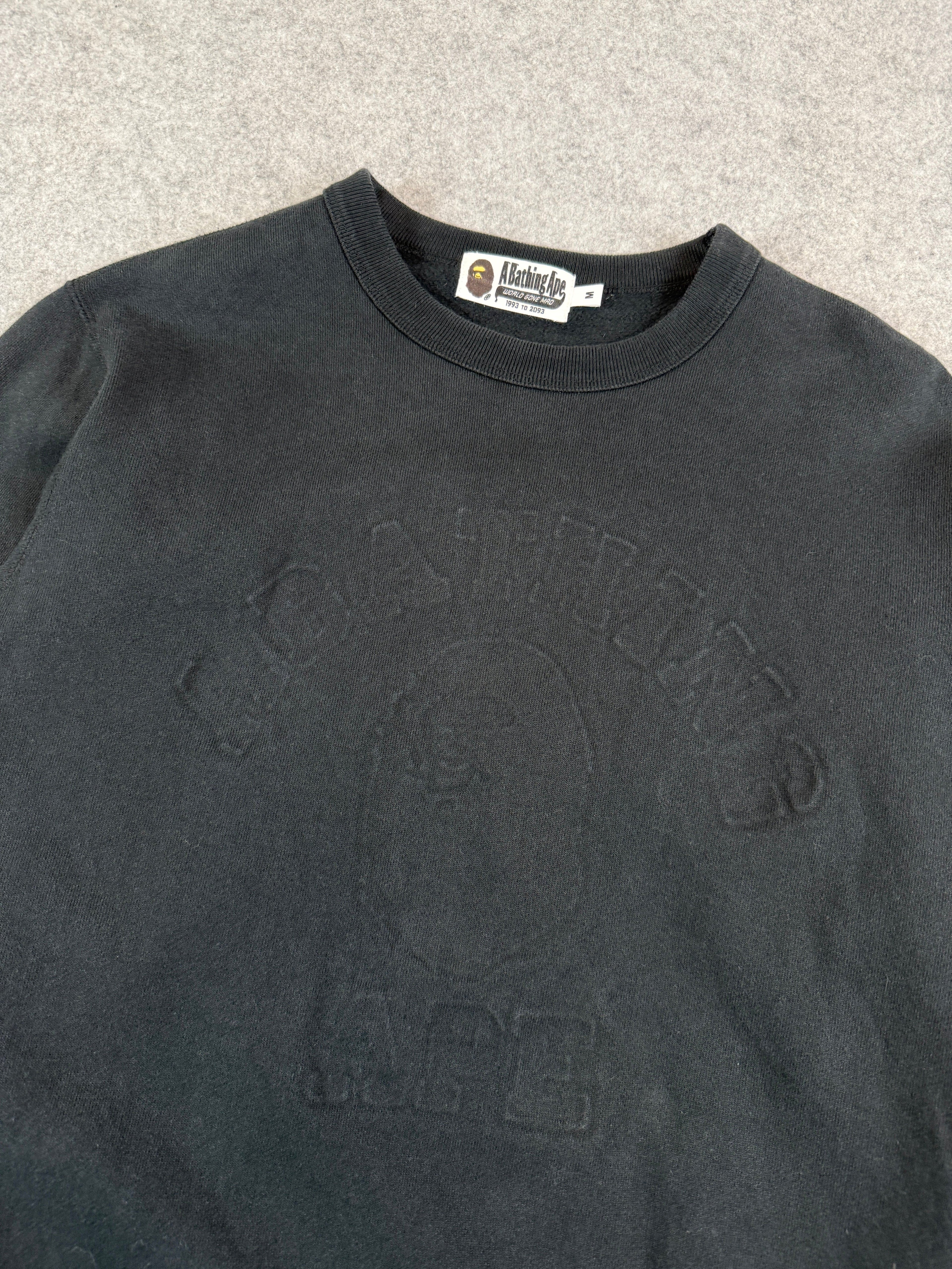 BAPE Blacked Out College Sweatshirt Black (USED)