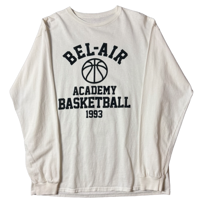 Vintage Bel-Air Basketball L/S Tee White | Vitnage Clothing Store Canada