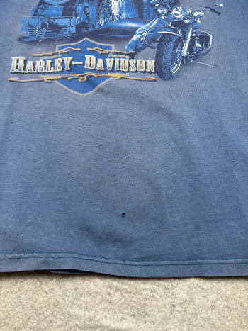 Vintage Harley Davidson Iron Horses Tee Blue