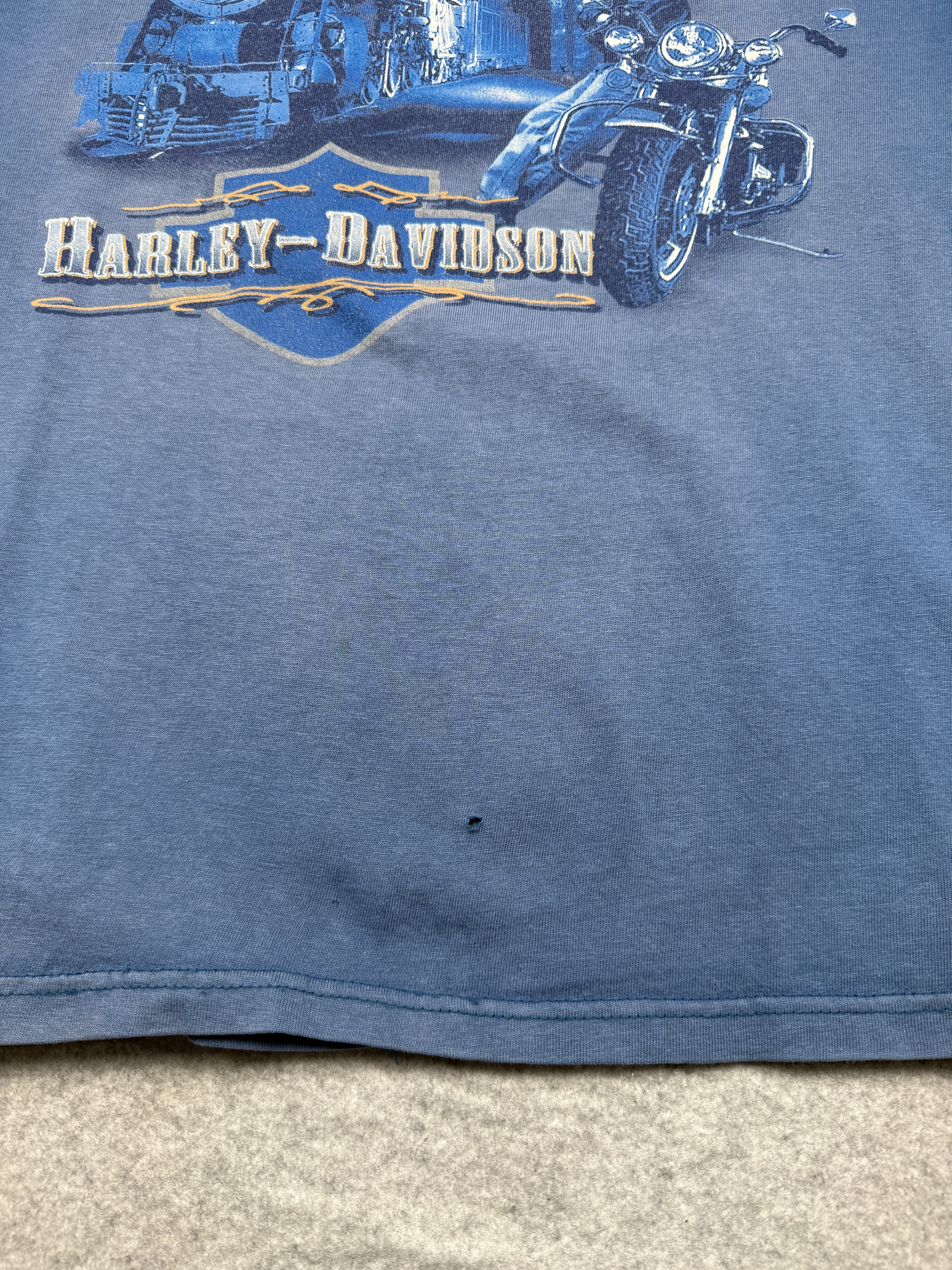 Vintage Harley Davidson Iron Horses Tee Blue