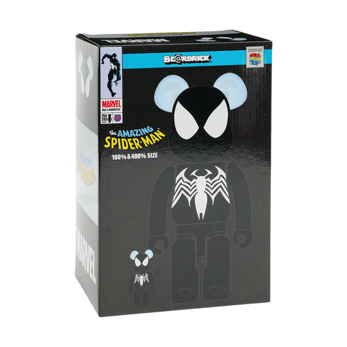 Bearbrick x Marvel Spider-Man Black Costume 100% & 400% Set | Vitnage Clothing Store Canada