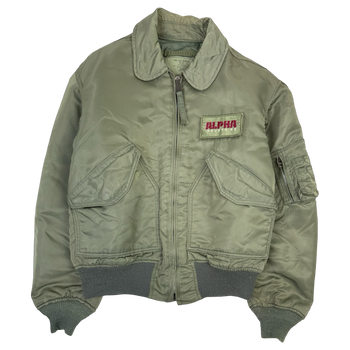 Vintage Alpha Industries CWU 45/P Flight Bomber Jacket Green