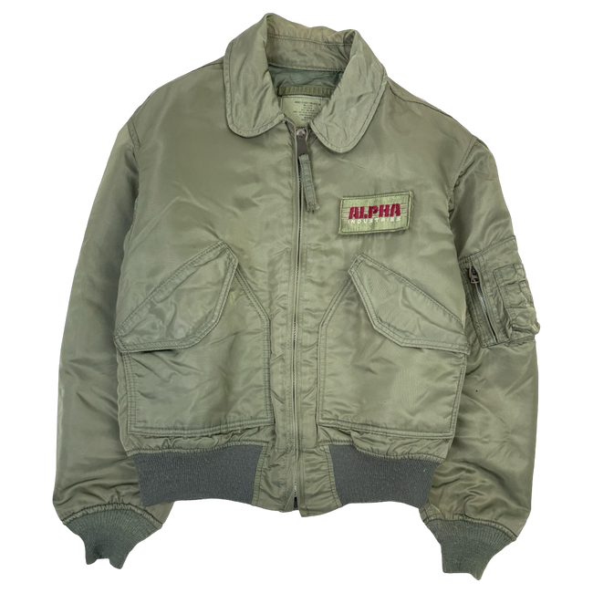 Vintage Alpha Industries CWU 45/P Flight Bomber Jacket Green