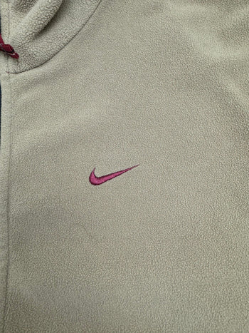 (M) Vintage 2000s Nike Zip Up Fleece Tan