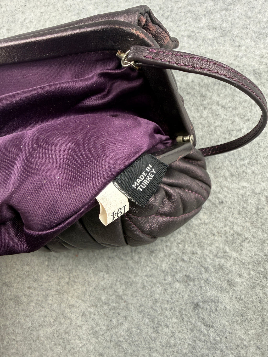 Miu Miu Vitello Lux Matelasse Flap Pochette Purple