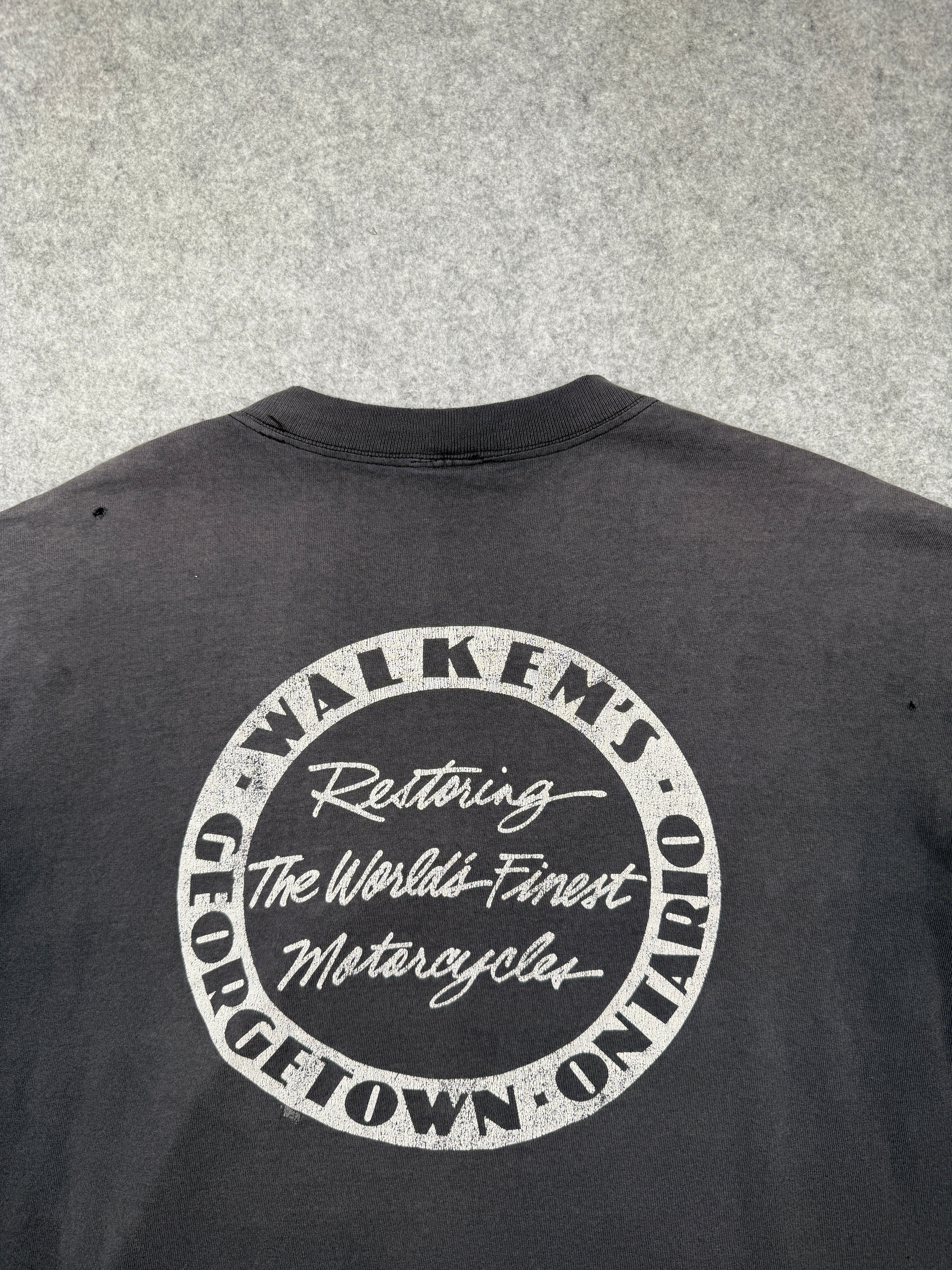Vintage Indian Motorcycle Skull Tee Black