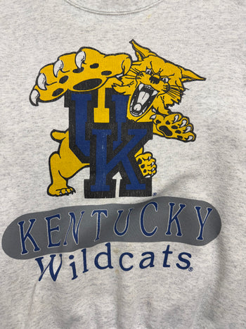 Vintage 90s Kentucky Wildcats Sweatshirt Light Grey