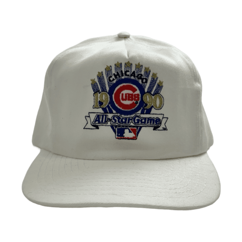 Vintage 1990 Chicago Cubs All-Star Snapback Hat White | Vintage Clothing Store Canada