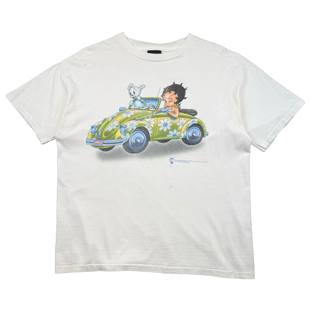 Vintage 90's Betty Boop Car Booper Tee White