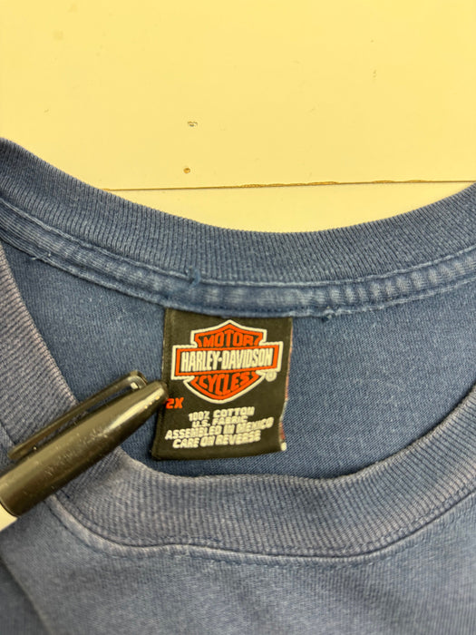 Vintage '04 Harley Davidson Cycle Center Tee Navy | Vitnage Clothing Store Canada