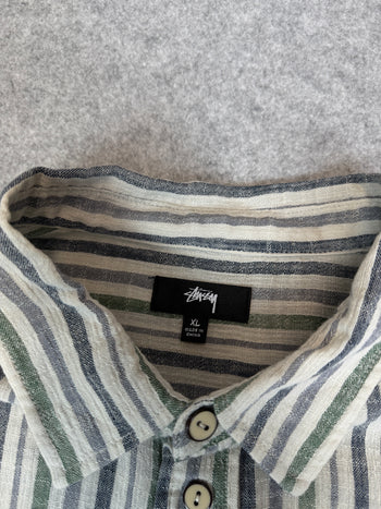 Stussy Wrinkly Cotton Gauze Shirt Stripe (USED)