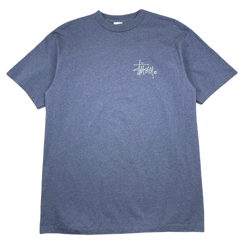 Vintage Stussy Reflective Classic Logo Blue | Vintage Clothing Store Canada