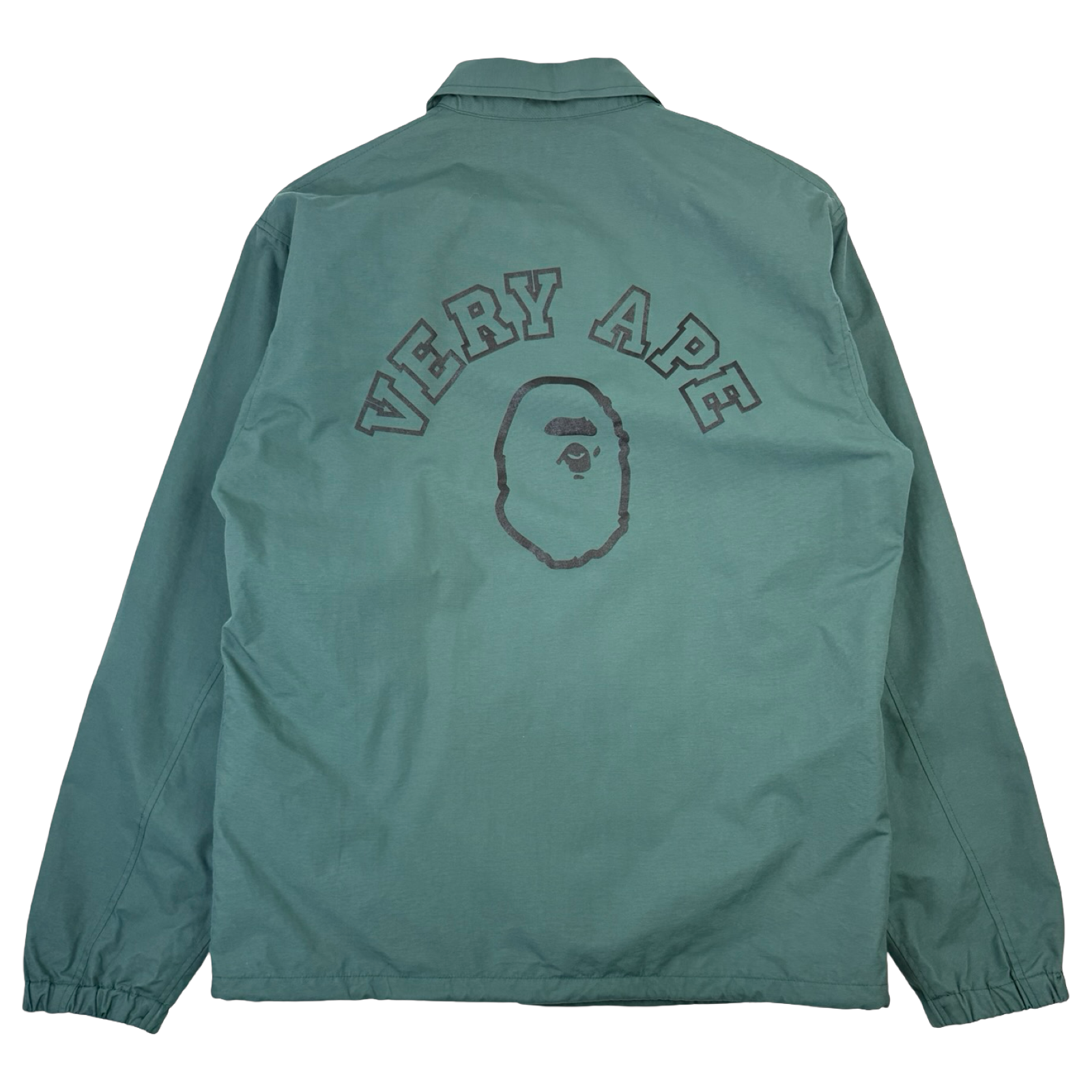 BAPE Very Ape Coach Jacket Dark Green (USED)