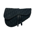 Dior Oblique Jacquard Saddle Bag Black