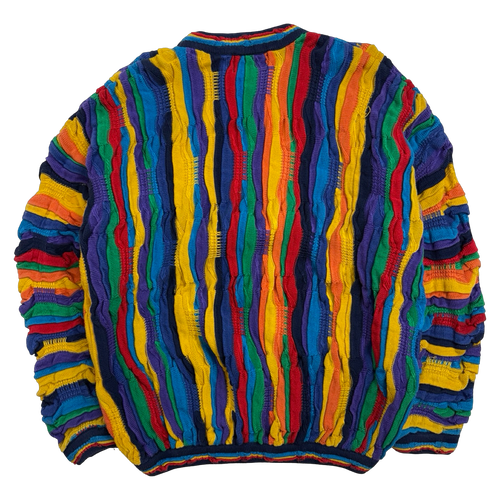 Vintage Tundra Coogi Style 3D Knit Multi | Vintage Clothing Store Canada