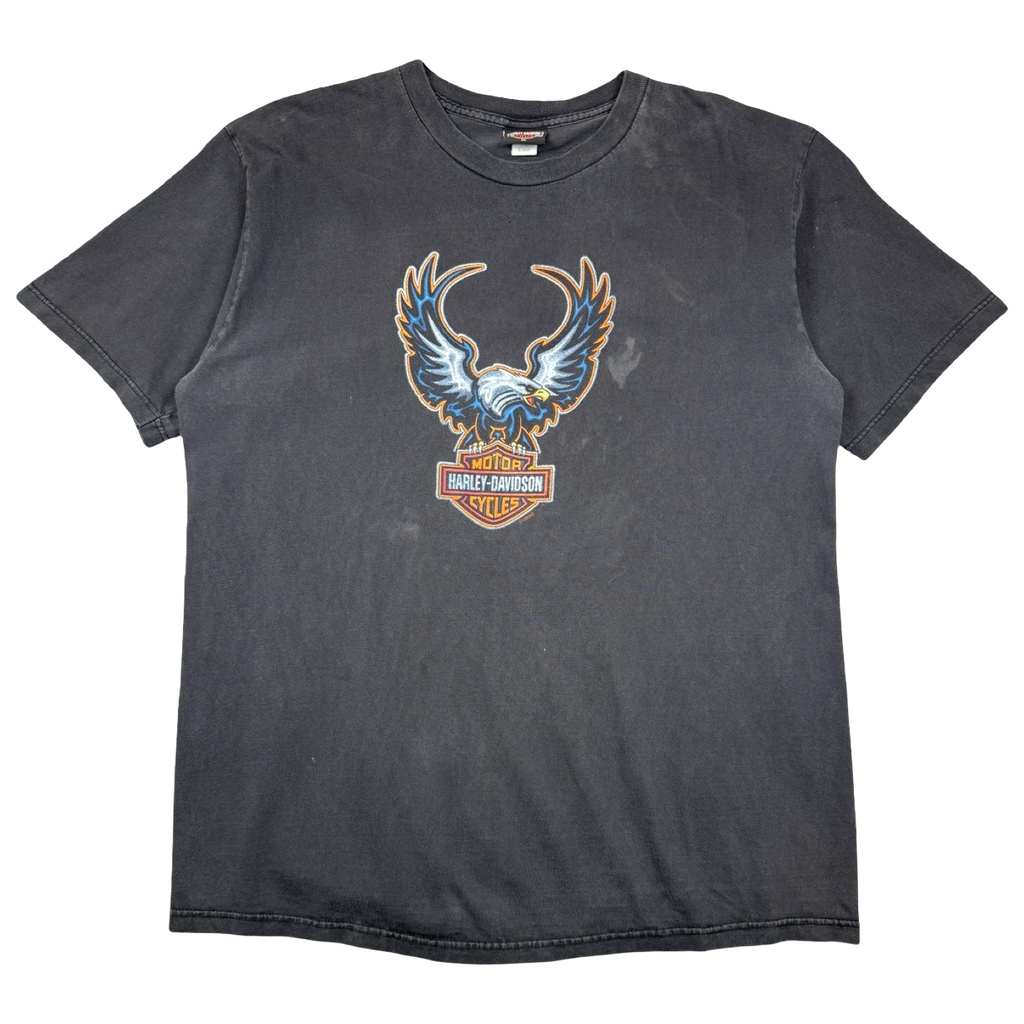 Vintage Harley Davidson Eagle Wing Spread Tee Black