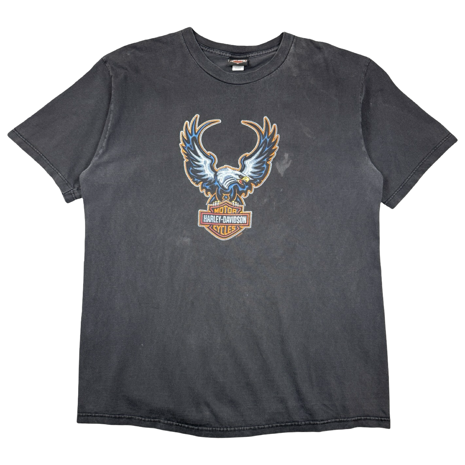 Vintage Harley Davidson Eagle Wing Spread Tee Black