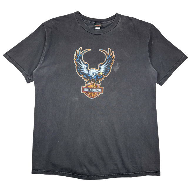 Vintage Harley Davidson Eagle Wing Spread Tee Black