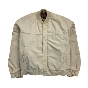 (L) Vintage 90s Macrae Fleece Lined Jacket Beige