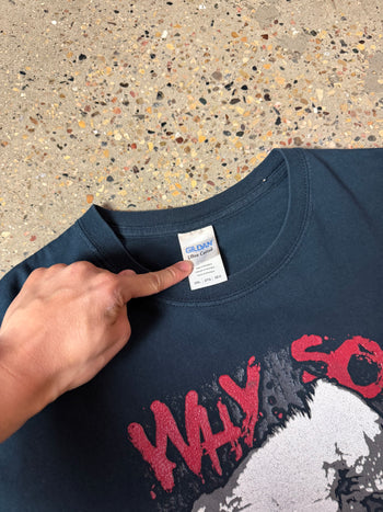 Y2K Joker Face “why so serious?” Tee Black