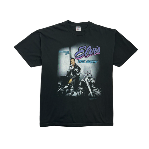 Vintage '97 Elvis Presley Still Rockin' Tee Black | Vintage Clothing Store Canada