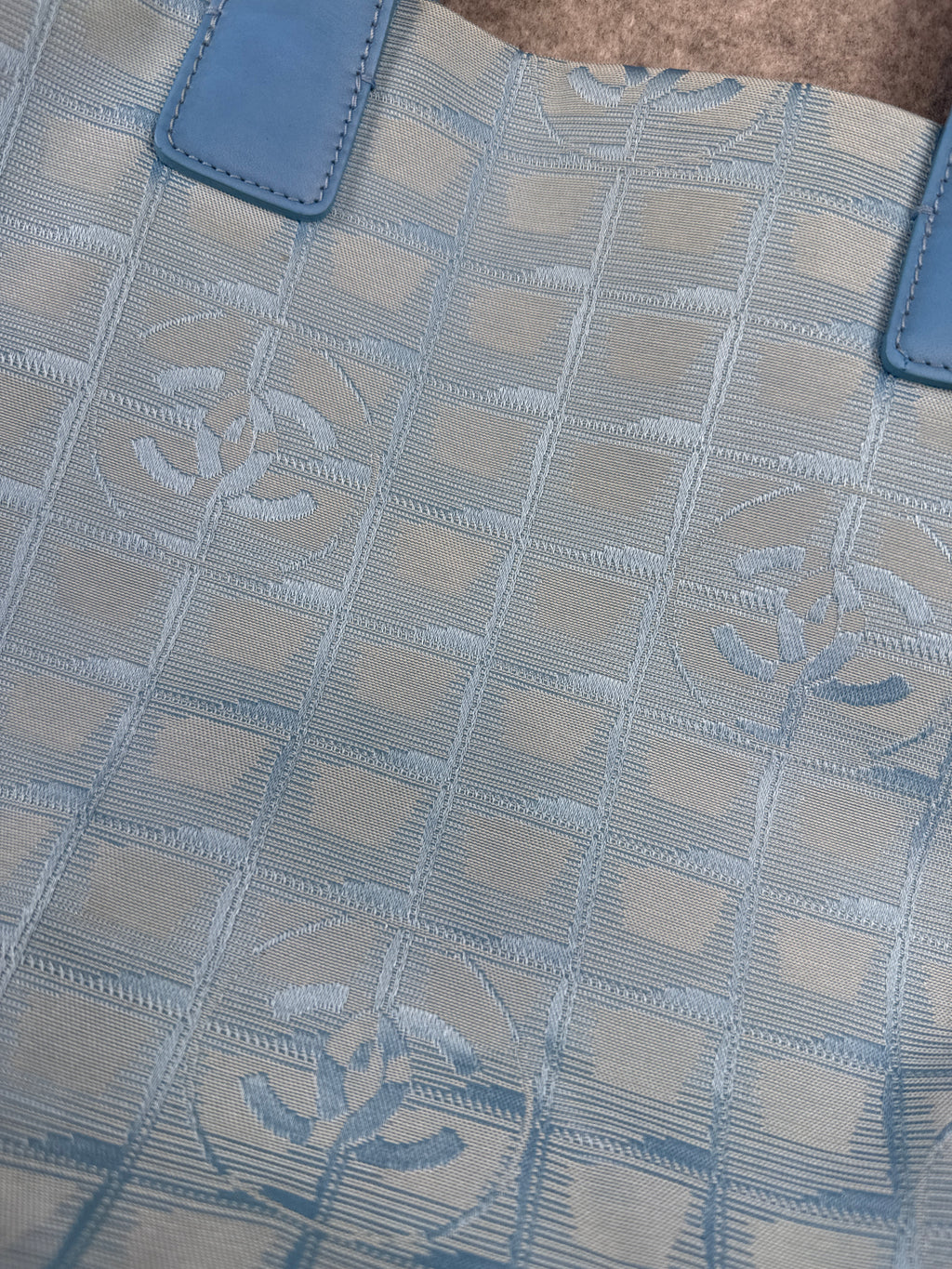 Chanel Travel Ligne Tote Bag Light Blue