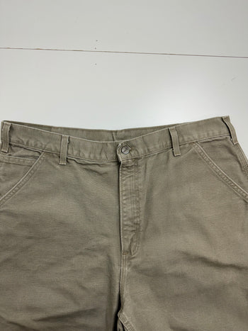 (38) Vintage Carhartt Carpenter Pants Washed Biege