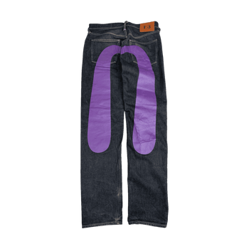 Evisu Lot 2000 No. 3 Purple Daicock Denim Pants