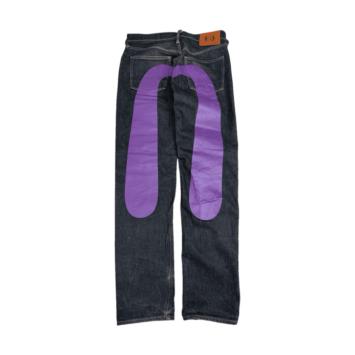Evisu Lot 2000 No. 3 Purple Daicock Denim Pants | Vitnage Clothing Store Canada