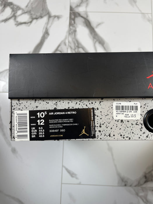 Air Jordan 4 Retro Bred 2019 (USED) | Vitnage Clothing Store Canada