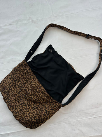 Bottega Veneta Leopard Print Reversible Nylon Bag