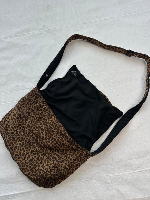 Bottega Veneta Leopard Print Reversible Nylon Bag | Vitnage Clothing Store Canada
